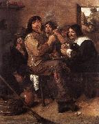 BROUWER, Adriaen Smoking Men ff oil painting